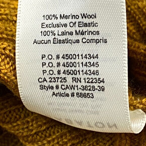 Aritzi Babaton 100% Merino Wool Sweater Womens M Yellow  Ribbed - Picture 7 of 15